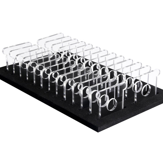 Hamtery 50 Pcs Acrylic Embroidery Floss Bobbins, 3mm Thick Blank Floss Organizer Refill Set, Thread Holder for Cross Stitch & Embroidery Storage
