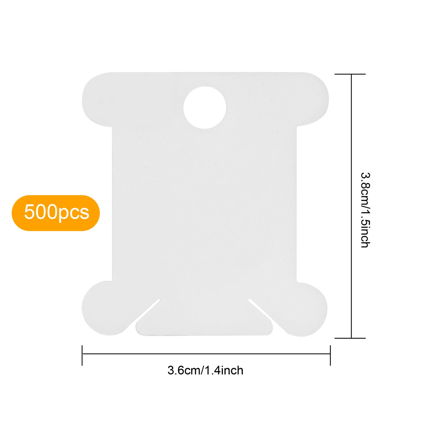 500 Plastic Embroidery Floss Bobbins with Color Number Stickers – Flexible DIY Thread Organization System