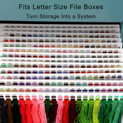 500-Color Embroidery Floss Organizer System with Pre-Printed Color Numbers