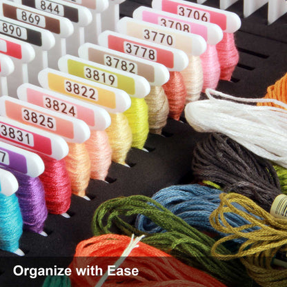 500 Acrylic Embroidery Floss Bobbins with Printed Numbers & Color Swatches