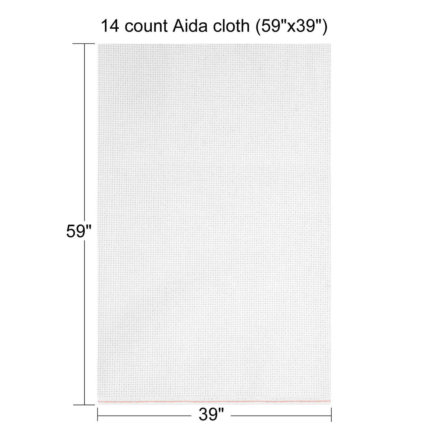 Cross Stitch Supplies Kit with 14 Count Aida Cloth, Hoops, Needles & Accessories