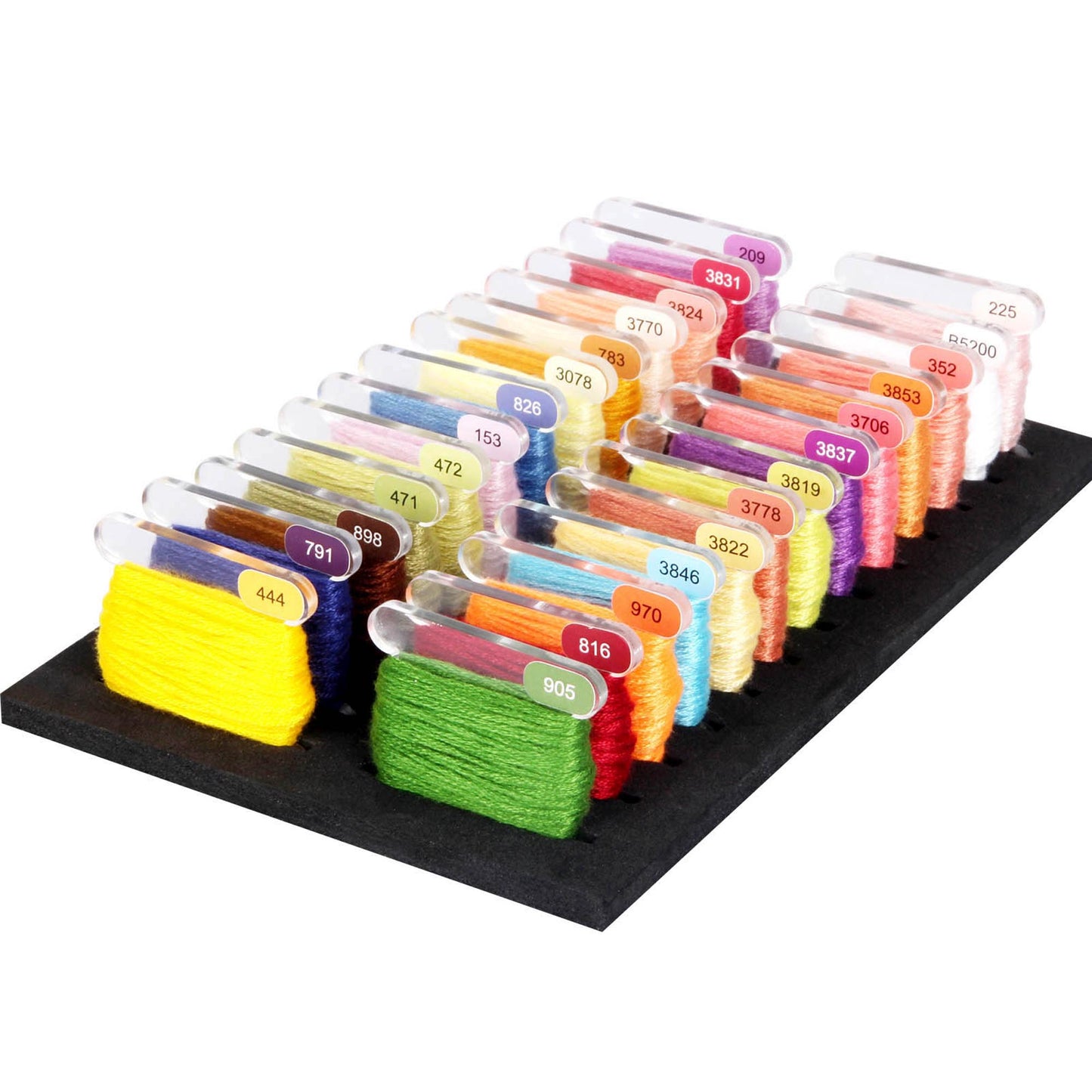 50 Blank Acrylic Embroidery Floss Bobbins Refill Pack – 3mm Thick Thread Organizers
