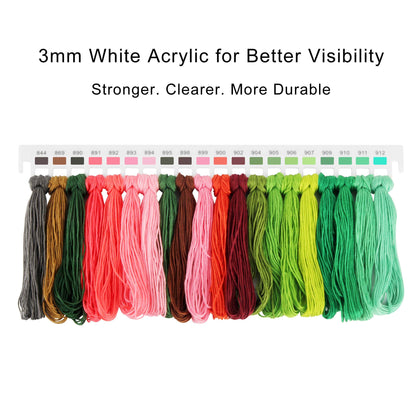 500-Color Embroidery Floss Organizer System with Pre-Printed Color Numbers