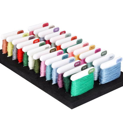 50 Blank Acrylic Embroidery Floss Bobbins Refill Pack – 3mm Thick Thread Organizers