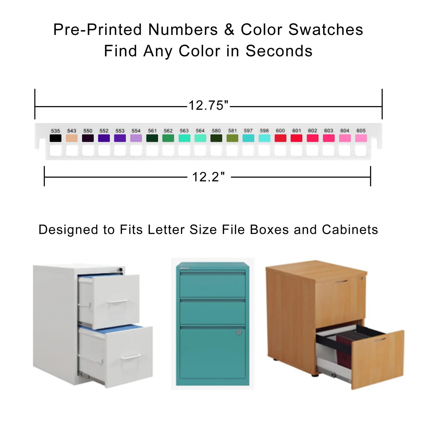500-Color Embroidery Floss Organizer System with Pre-Printed Color Numbers